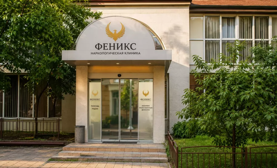 Вход в наркологическую клинику «Феникс» в Новоалтайске